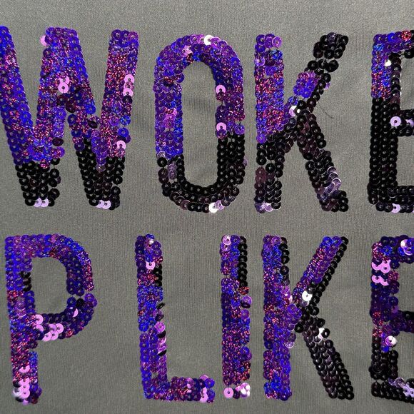 Juicy Couture I Woke Up Like This Gray Purple Sequin Sweatshirt Size XS - Picture 3 of 9